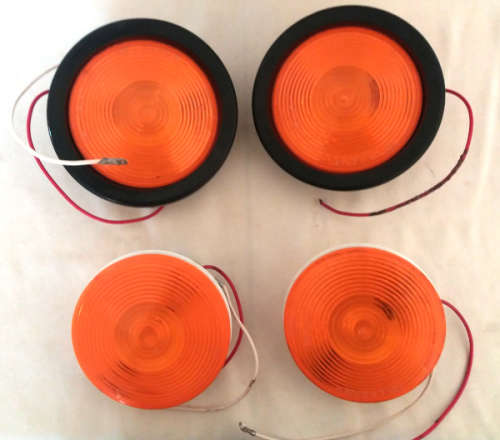 12V DC truck turn/indicator lights - 2 sets and 1 set  black mounting grommets
