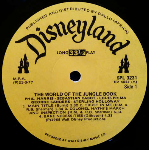 The Jungle Book - original cast soundtrack lp vinyl