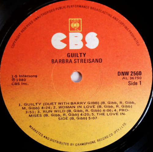 Barbra Streisand 2 vinyls lps - A Star is Born (G-/VG) and Guilty (ex VG+/VG) both gate-fold covers