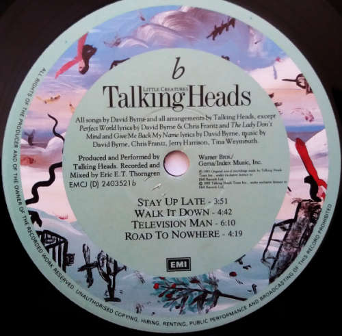 Talking Heads - Little creatures with lyrics vinyl lp (VG+/VG)