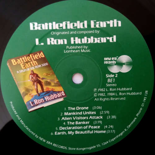 L.Ron Hubbard - Battlefield Earth vinyl lp (Ex VG+/VG+) - Music soundtrack of the book - Import