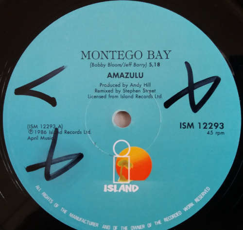 Amazulu - Montego Bay - 45rpm 12` Maxi vinyl (VG+/VG)