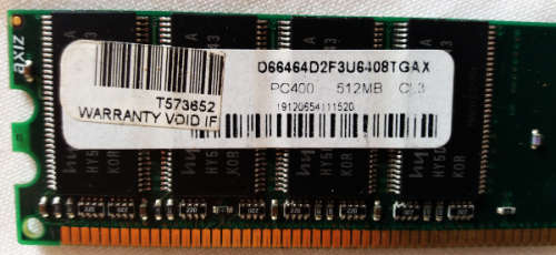 512 mb PC400 DDR CL3 184 pin gold platted Hynix Desktop RAM Memory