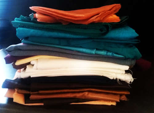 Fabric 5 kg job lot - Leftover offcuts of light weight material suitable for Smart & Evening Wear