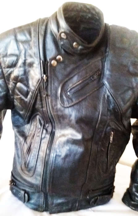 ECHT LEDER genuine real leather vintage ventilated medium bikers jacket