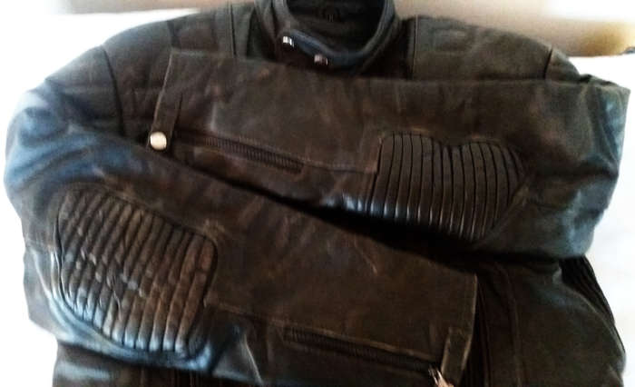 ECHT LEDER genuine real leather vintage ventilated medium bikers jacket
