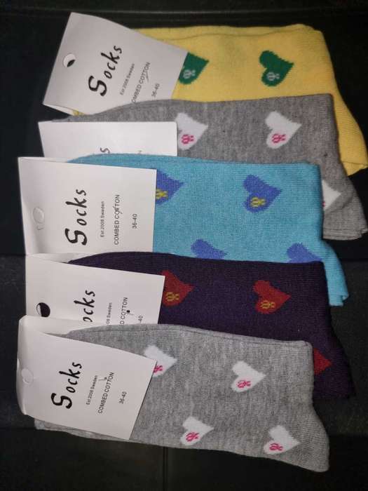 5 Pack Ladies Socks