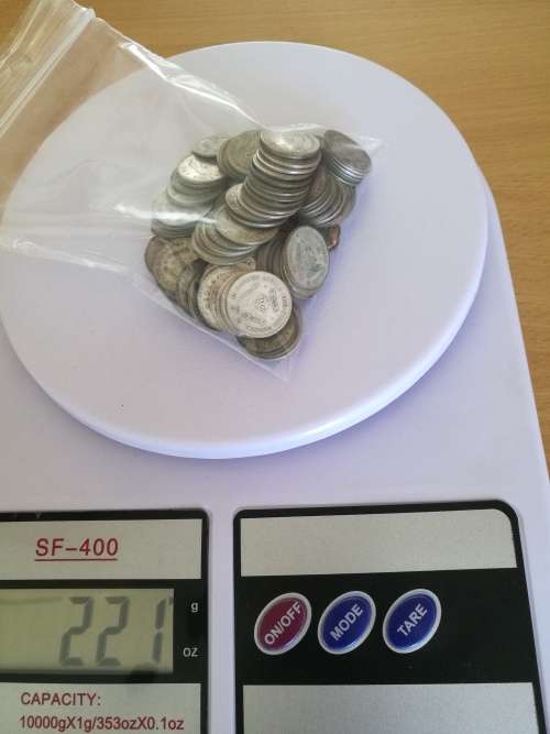 BULK LOT OF SILVER TICKEY COINS UNION OF SOUTH AFRICA VARIOUS DATES 348GMS 250 COINS TOTAL