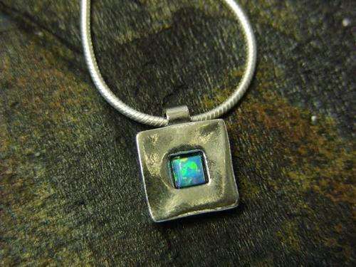 925 Sterling Silver & OPAL Necklace