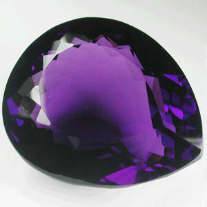 DEEPEST PURPLE RARE PEAR AMETHYST. 17.20CT