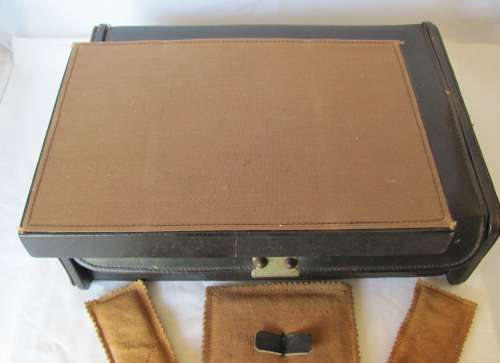 Vintage 1960`s Large Genuine Leather Jewelry Box