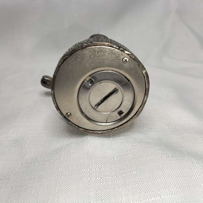 Metal Vintage Penny Piggy Bank Clown Silver Still!!!!