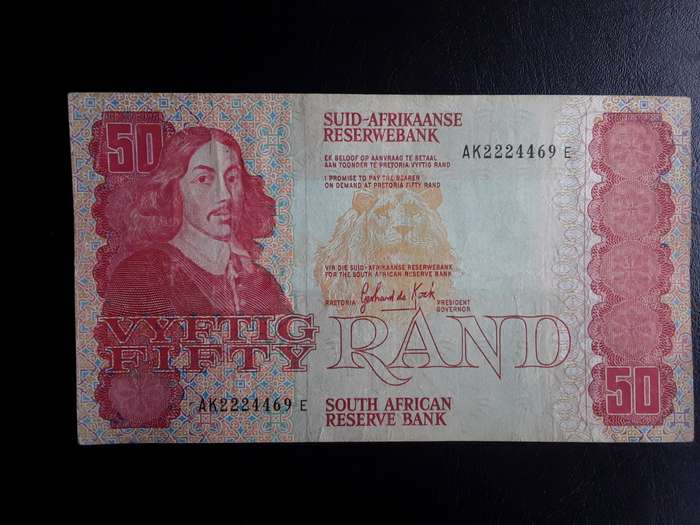 2 x R50 Notes Gerhard de Kock