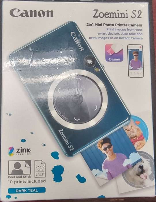 Canon Zoemini S2 2-in-1 Mini Photo Printer Camera-Dark Teal in Colour
