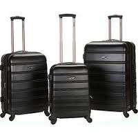 WOW!!!  LUXURY ABS luggage bag/SET(three piece) BLACK ONLY AVAILABLE