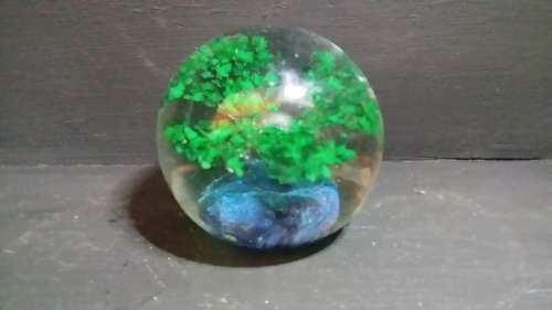 SOLID GLASS PAPER WEIGHT   8 CM