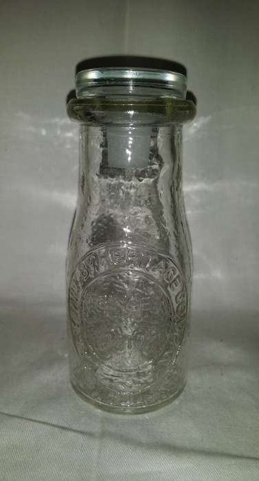 VINTAGE GLASS BOTTLE 14 CM