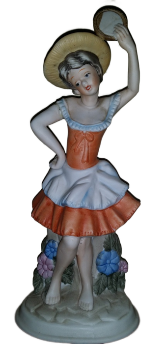 LADY FIGURINE ORNAMENT 27 X 11 CM