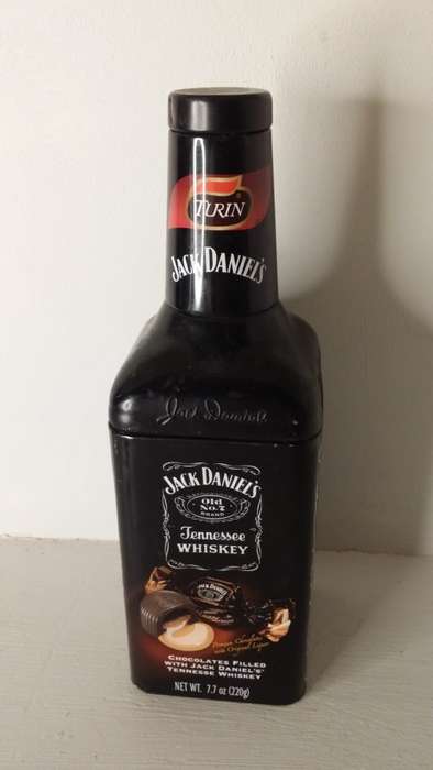 Jack Daniel`s Tennessee Whiskey Tin Bottle empty 26 x 9 cm