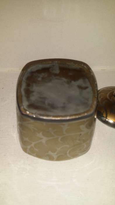 Vintage Porcelain and Silver Jar 10 x 9 cm
