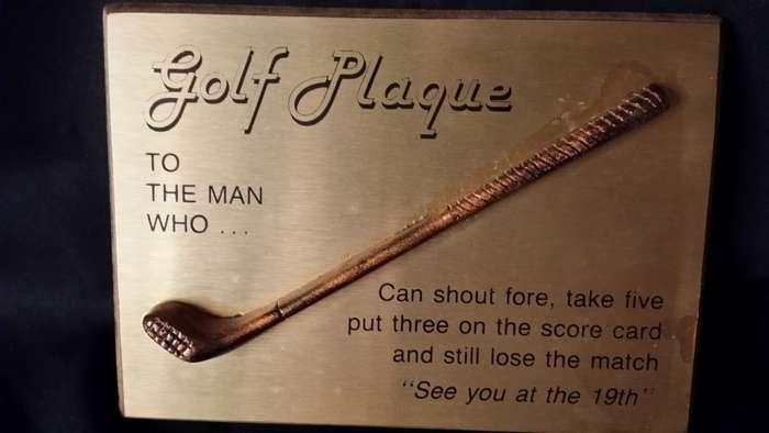 Elweco Golf Plaque 16 x 12 cm
