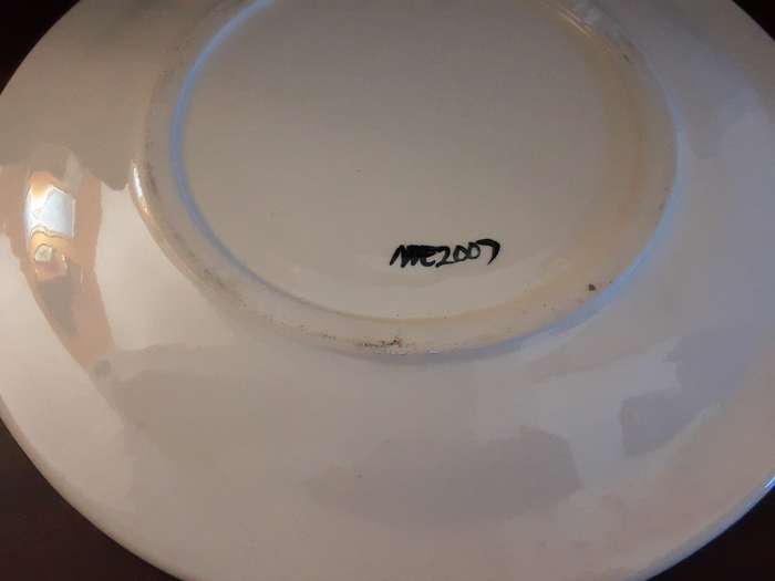 Large Blue cherry Round Serving plate  32 cm