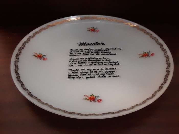 Glass Moeder  Gift Plate 31 cm
