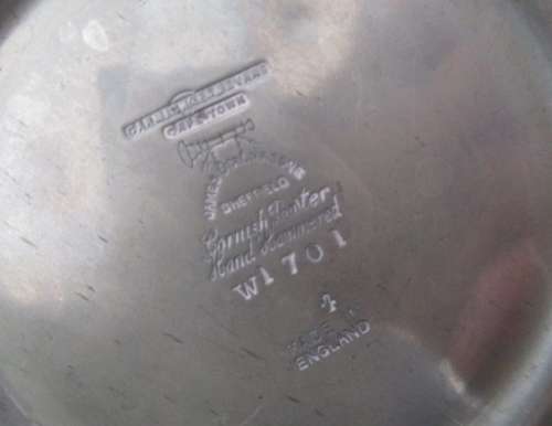 Rare..Cornish Pewter Hand Hammered T/Pot by J Dixon & Sons England For Carmichael & Evans Cape Town