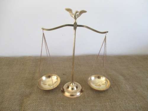 Lovely Vintage Brass Balance Scale