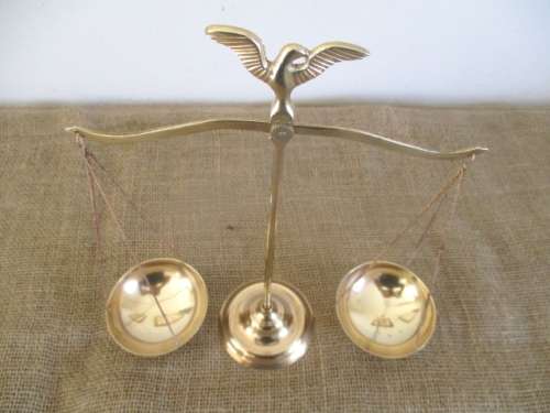 Lovely Vintage Brass Balance Scale
