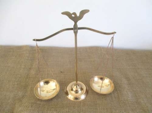 Lovely Vintage Brass Balance Scale
