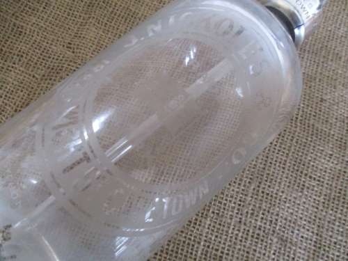 Vintage J Nickoles & Co Soda Syphon Glass Bottle    18 & 20 Wicht St     Cape Town