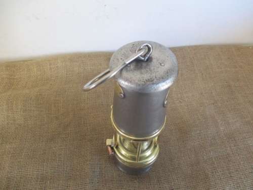 For Lorna`s Bid Only - An Outstanding Vintage Green & Sons Wolf G.M.E.F. No 1 Safety Lamp