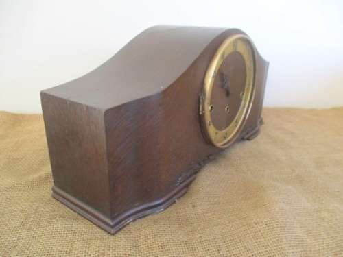 For Repair Or Spares...Rare Antique/Vintage U.M. Uhrenfabrik Muhlheim Wooden Mantel Clock  Germany