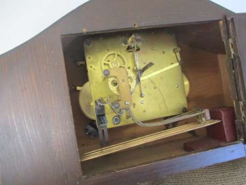 For Repair Or Spares...Rare Antique/Vintage U.M. Uhrenfabrik Muhlheim Wooden Mantel Clock  Germany