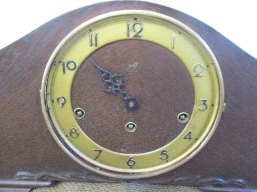 For Repair Or Spares...Rare Antique/Vintage U.M. Uhrenfabrik Muhlheim Wooden Mantel Clock  Germany