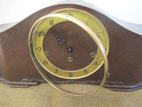 For Repair Or Spares...Rare Antique/Vintage U.M. Uhrenfabrik Muhlheim Wooden Mantel Clock  Germany