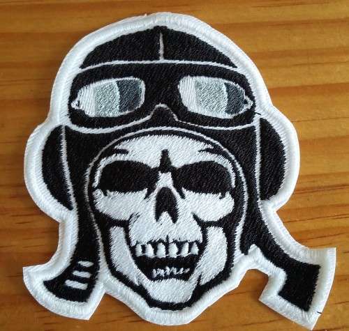 Aviator skull patch