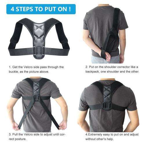 Posture Corrector, Shoulder Support, Upper Back Brace & Neck Pain Relief for Women and Men