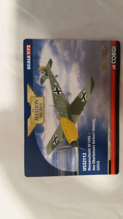 Messerschmitt BF 109E Ace Oberlutant Herbert Ihlefeld, 1:72, Corgi, Die Cast, No Original Box,