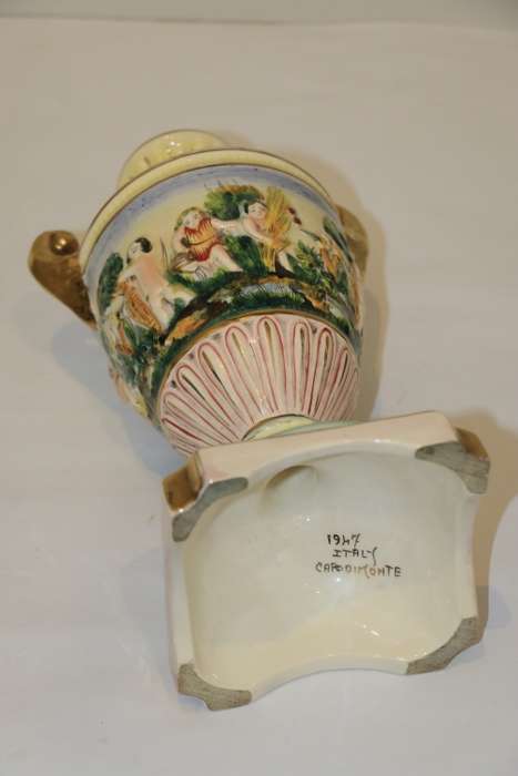 Vintage Capodimonte Vase - 1947
