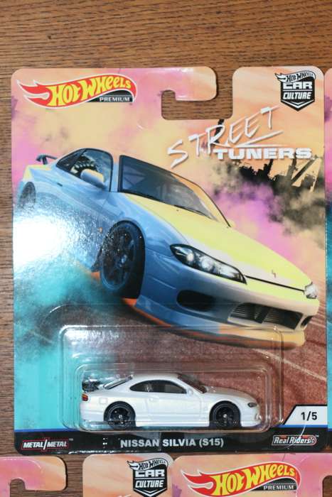 HOT WHEELS Car Culture Real Riders Diecast Model Car Set - Street Tuners