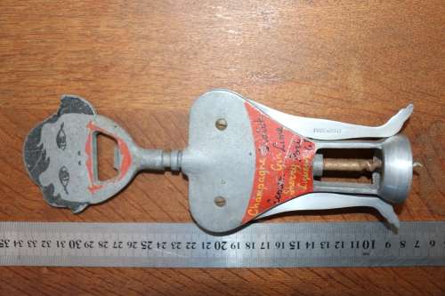 Beautiful Antique Bottle Opener & Corkscrew, Made in Italy