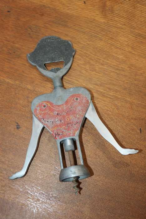 Beautiful Antique Bottle Opener & Corkscrew, Made in Italy