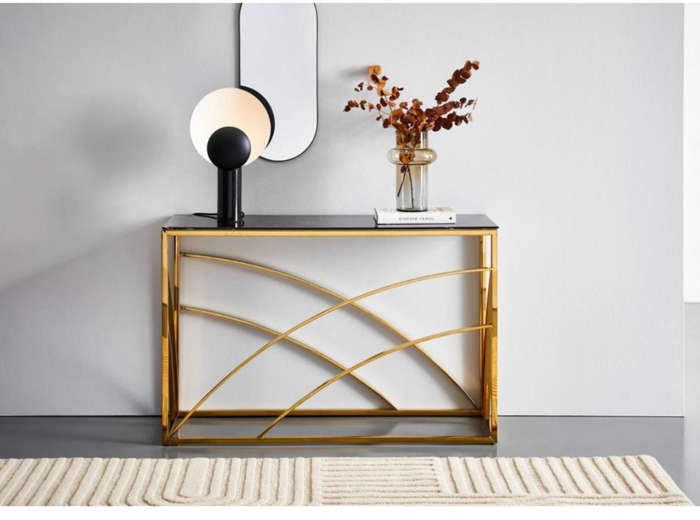 Lux gold console table