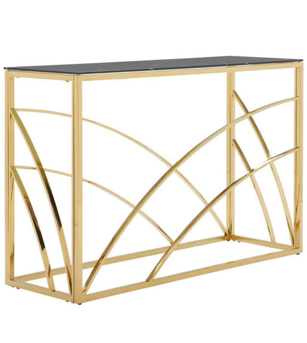 Lux gold console table