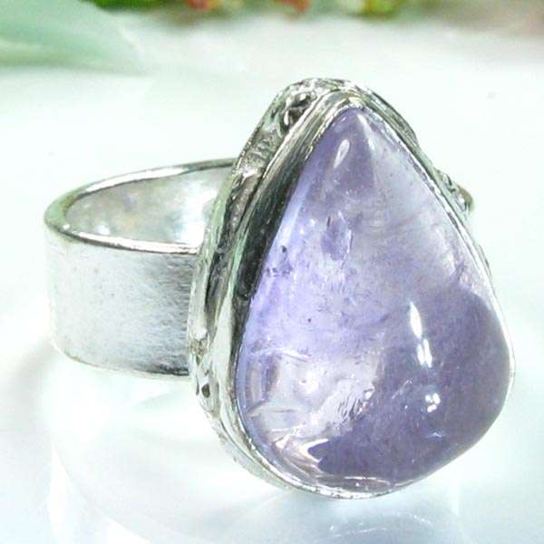 AMETHYST & STERLING SILVER RING CRAZY R1 START! ONE RAND START!