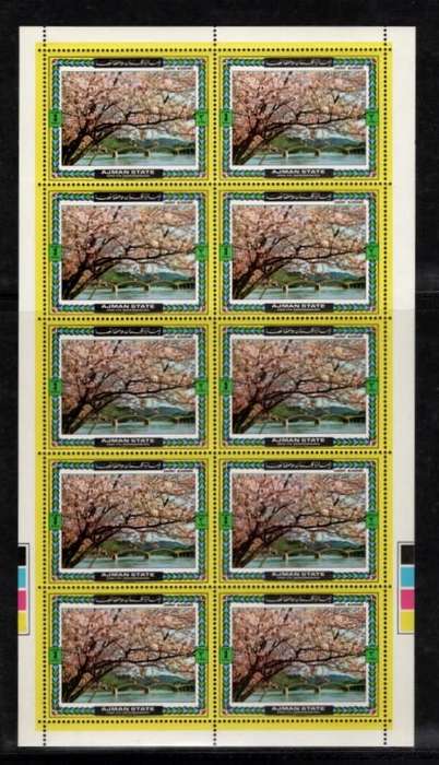 AJMAN (Cherry Blossoms) Full Sheets