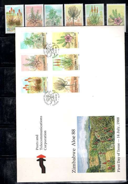 ZIMBABWE (1987 Owls & 1988 Aloes)