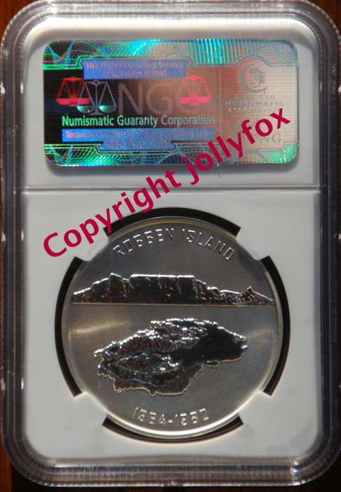 Rare 2009 Mint of Norway Silver Mandela Robben Island Medallion MS69 (NGC)